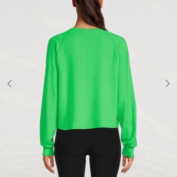 Beyond Yoga Slouchy Lounge Pullover Crewneck Green Small - Picture 2 of 7